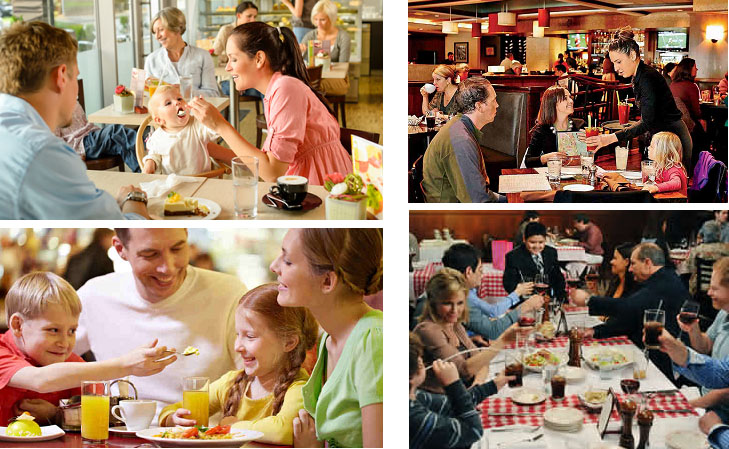 Family Restaurants Examples of Real Imagery